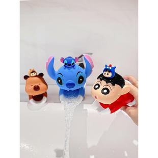 器卡皮可巴拉水头延伸防溅水神器爱卡通儿童洗手加长硅胶龙套通用
