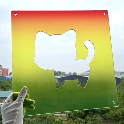 儿童架配件饰益智动物板彩虹洞洞板.压克攀力渐层兔子爬图案装板