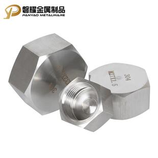 304六不6锈钢外角高压内丝堵帽管帽英制4分管分公制M20*1.5/NPT堵