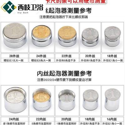 西岐用水龙滤头起泡器配件通厨房面盆水龙出头水嘴过网嘴内芯防溅