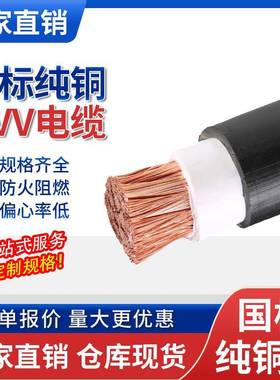 国标VVR/RVV单芯铜芯软线缆16多股25 35 50 70 95 120 400平方线