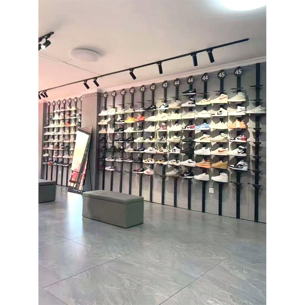 鞋店鞋架展示商用墙架子店铺上立架柱鞋托服装鞋店童鞋运动鞋货架