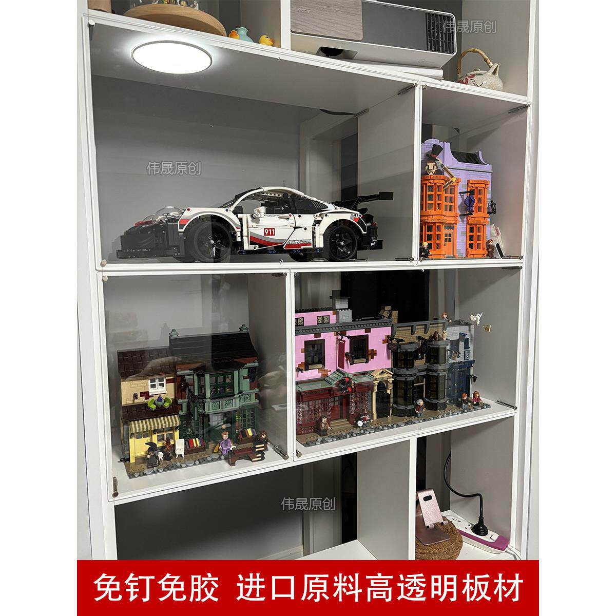 无冲孔柜门亚克力有机玻璃防尘挡板手工制作宠物柜门展示亚克力板