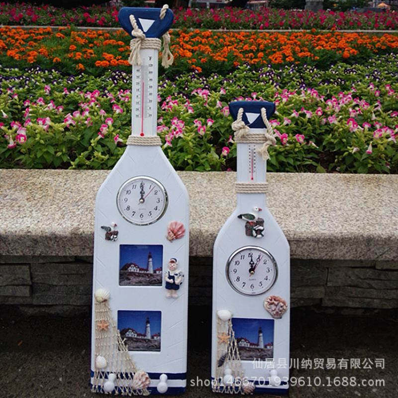地中海竖式船桨壁挂相框 温度计钟表创意家居装饰 挂衣钩壁饰批发