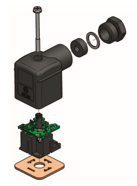 GSA-U2000NLO黑色模压电器插头HIRSCHMANN2+PE4螺钉焊片10012275