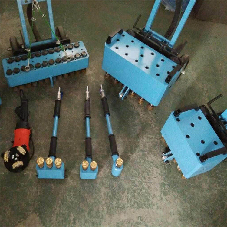 桥梁实用型气动手推式凿毛机 11头手推式凿毛机 公路拉毛机