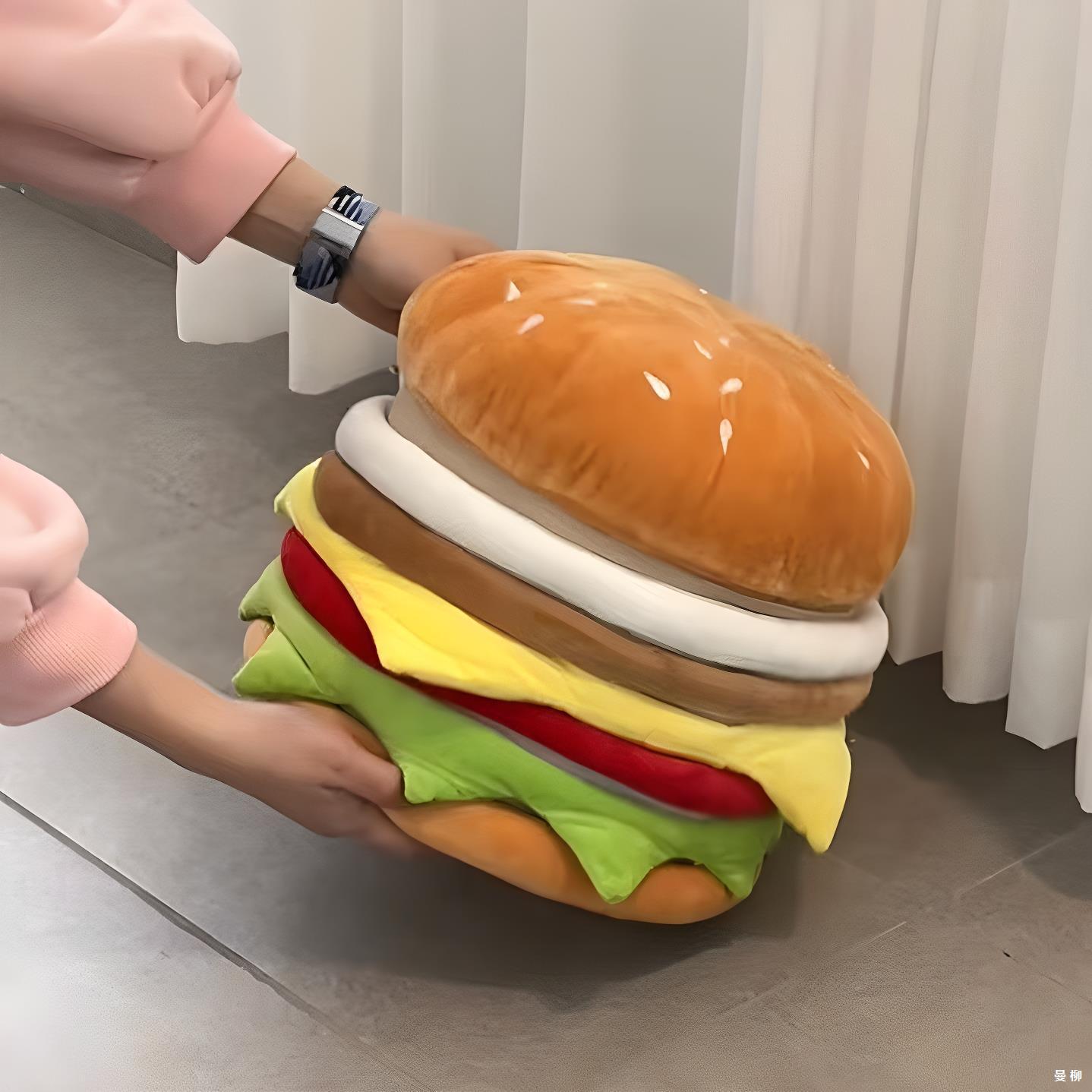 汉堡收纳凳家用创意换鞋凳储物箱