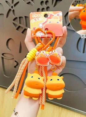 水豚噜噜公仔钥匙扣精致可爱