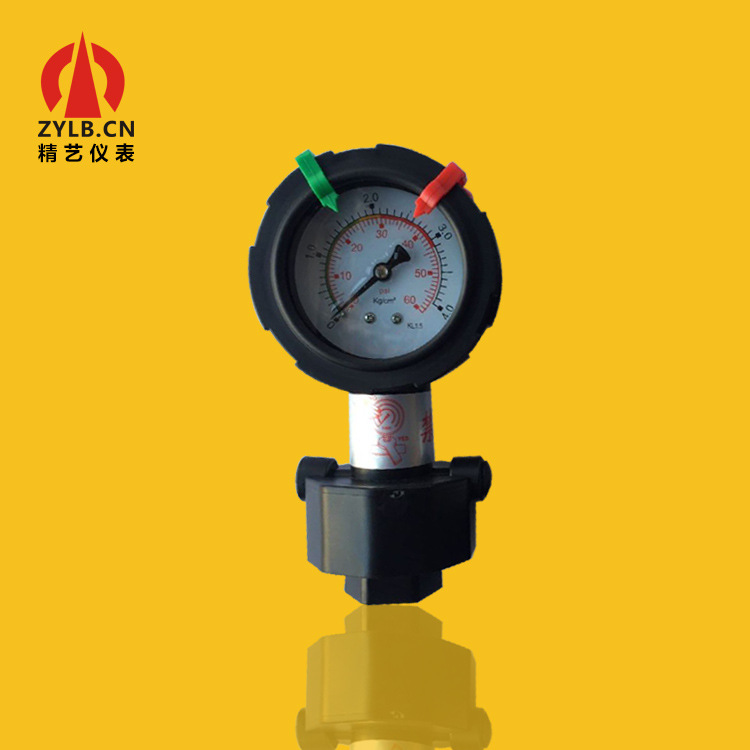 双面隔膜压力表厂家供应PP隔膜耐震压力表双面PP压力表YN63PP 4KG