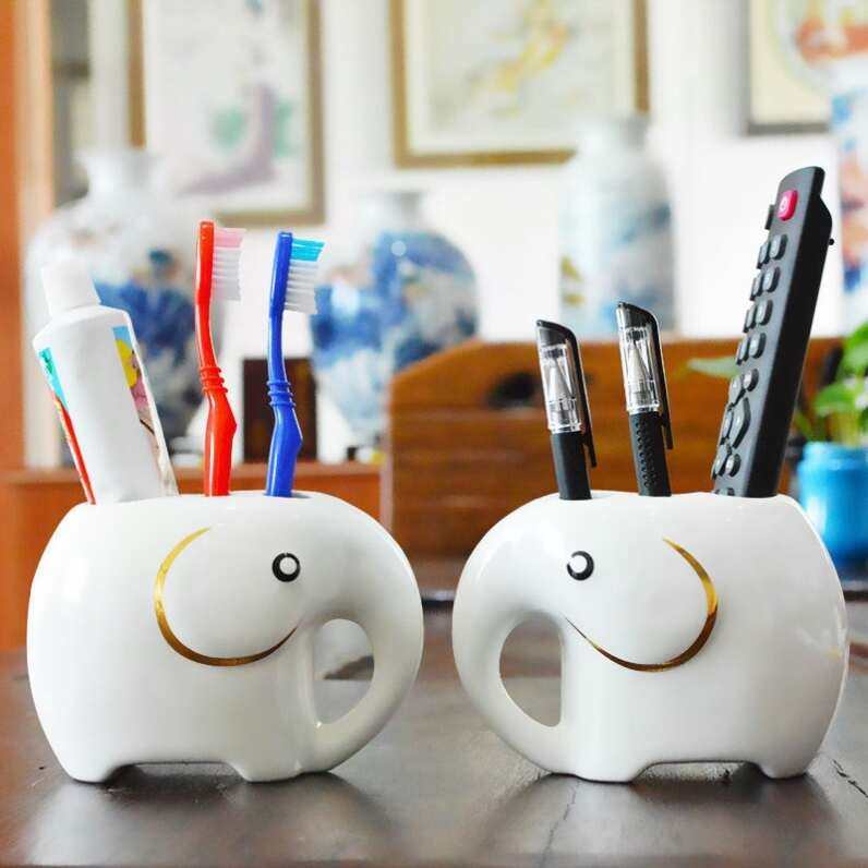陶瓷牙膏牙刷置物架洗漱置物牙具座简约三口四口之家卫生间收纳架,家庭/个人清洁工具,牙刷架/牙具座,淘宝优惠券,粉丝福利购,淘宝优惠卷