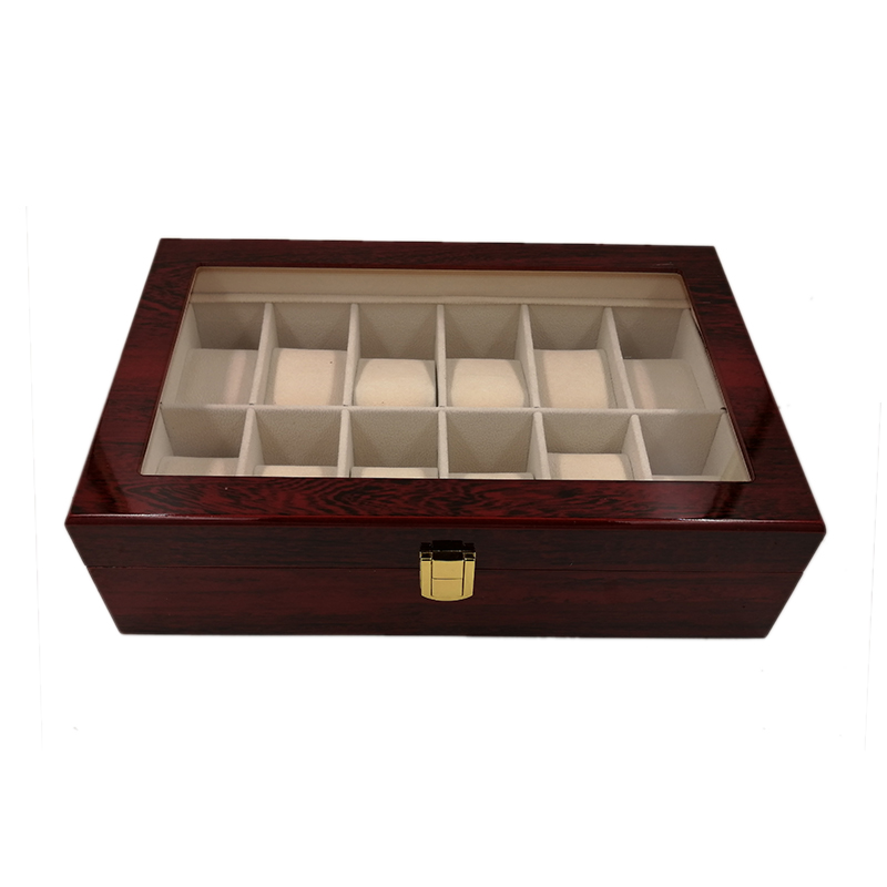 6位10位12位油漆木质手表盒子 木制喷漆手表展示盒收纳盒腕表箱子