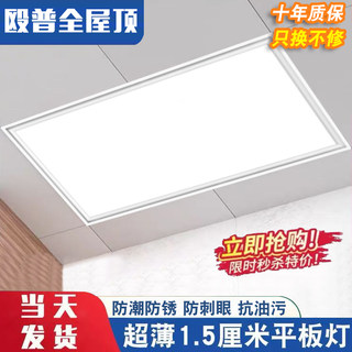 殴普集成吊顶led灯厨房卫生间灯铝扣板嵌入式30x30x600平板灯