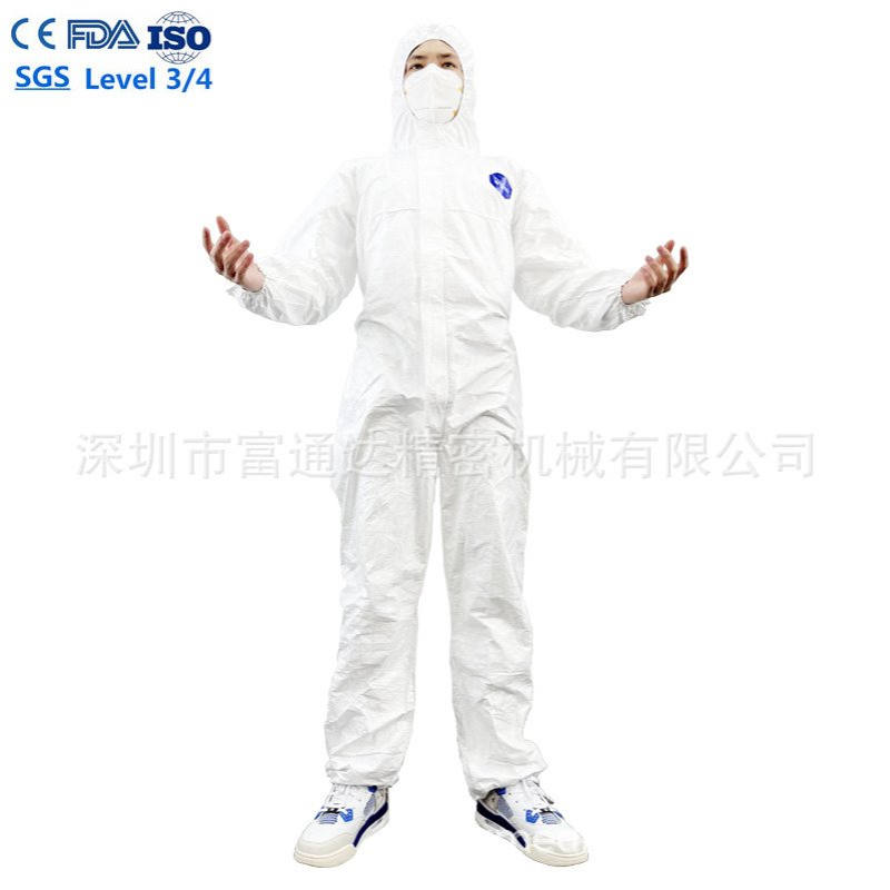 ISO11737一次性Tyvek 400白色防护服60g用于检查室防飞沫ISO16603