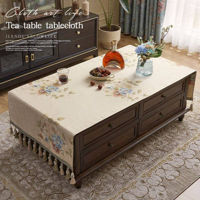 欧式茶几桌布罩2025新款高级感台布客厅家用布艺盖巾轻奢长方形