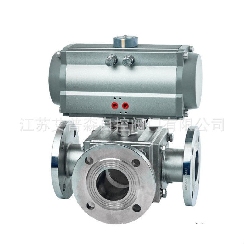 气动卫生级三通球阀/气动卫生级全包三通法兰球阀Q644 Q65F其他阀