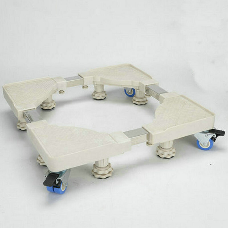 置物架冰箱配件移动支架不锈钢洗衣机底座托架储物防滑轮组电冰箱