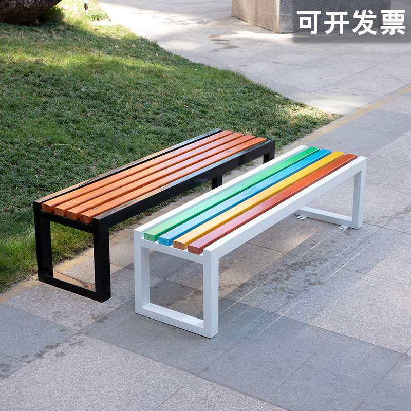 公园椅厂家 简约长椅学校休息座椅户外休闲排椅靠背公园椅等侯