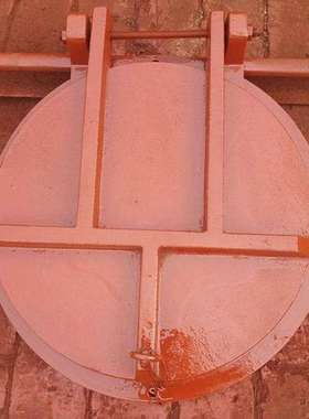 厂家启闭机闸门-PM铸铁圆拍门20cm铸铁拍门平面弧形铸铁闸门