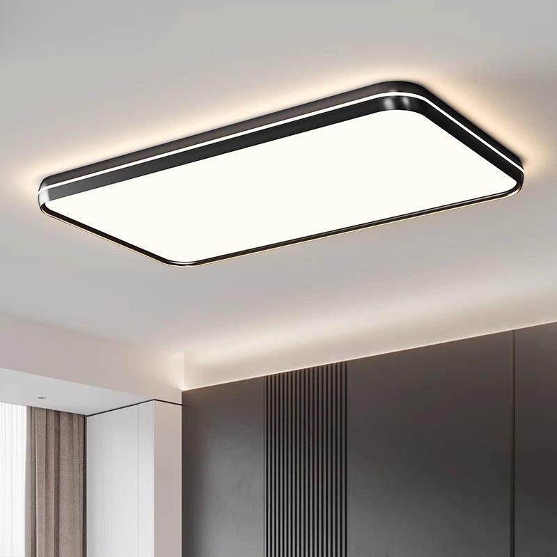 黑色意式极简客厅吸顶灯全光谱现代简约感创意造型房间led主卧灯