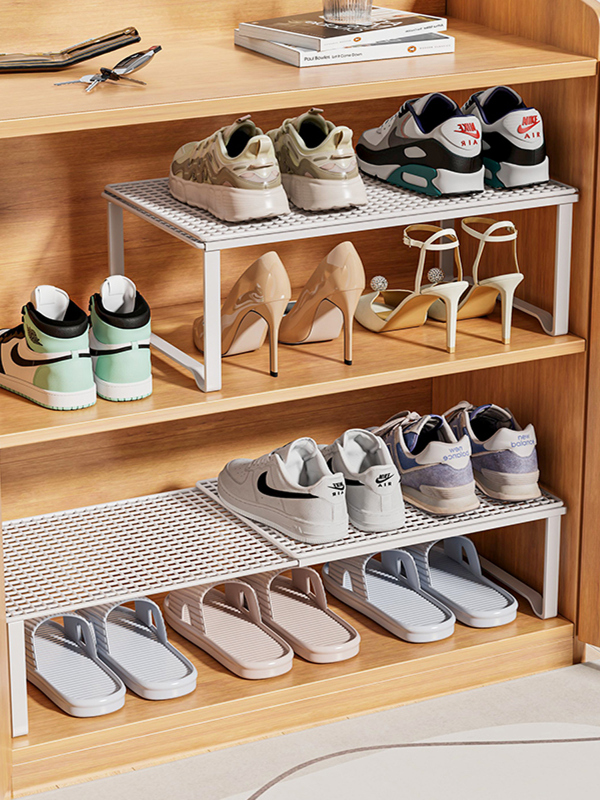 鞋架家用可伸缩鞋柜收纳鞋托鞋盒置物架鞋子托架鞋柜分层
