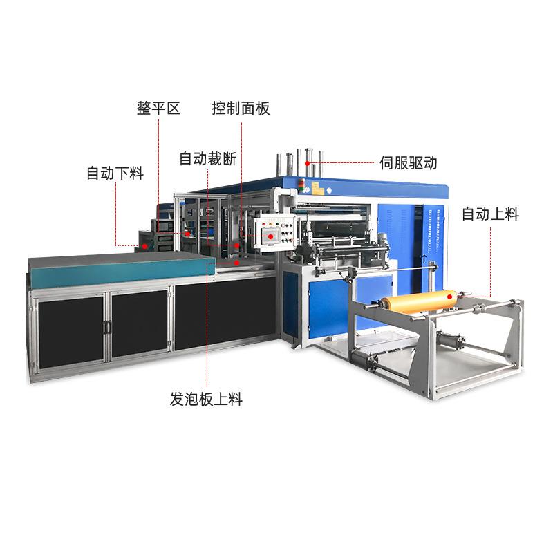 全自动地暖模块吸附机自动上料自动裁切整平eps发泡板覆膜设备