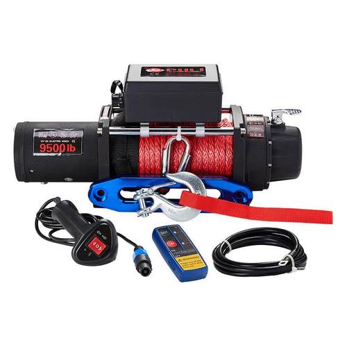 电动绞盘12000磅车载越野车绞盘尼龙绳绞盘快速收绳放绳绞盘