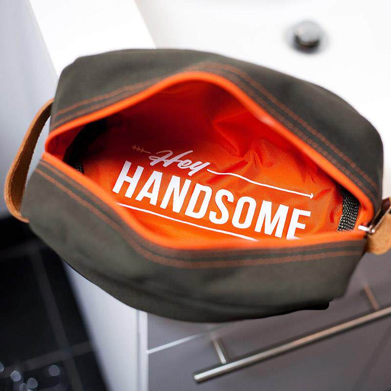 Hey Handsome 户外旅行旅游出差加厚帆布防漏洗漱包盥洗包收纳包