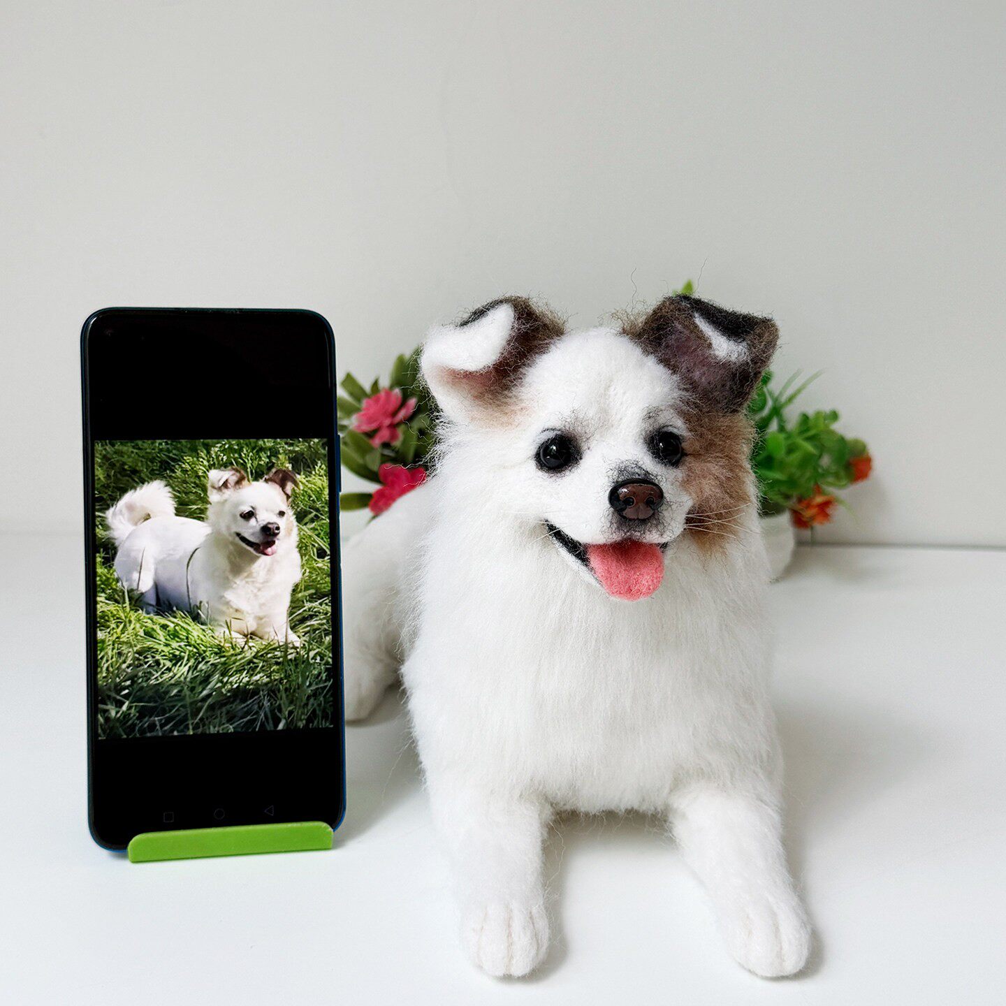 羊毛毡定制模型宠物狗狗成品摆件diy仿真蝴蝶犬边境牧羊犬田园犬