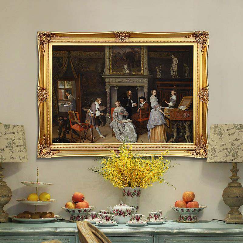 定做欧式覆古实木框婚纱照相框油画 画十字绣玄关客厅挂墙相框装