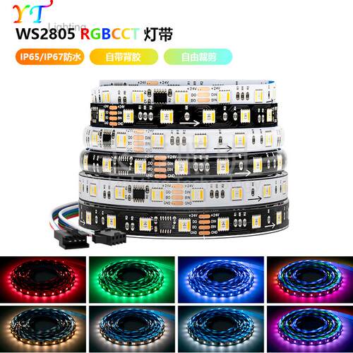 RGBCW五合一5050全彩灯条WS2805IC幻彩灯带24V氛围编程灯带