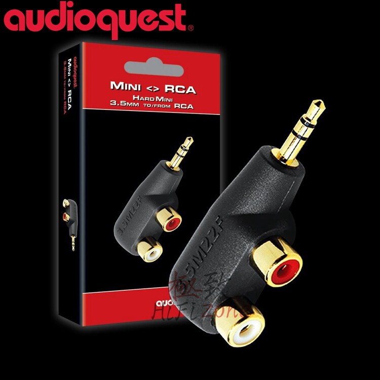 原装 美国Audioquest线圣AQ发烧3.5转RCA3.5转双莲花转换插转接头