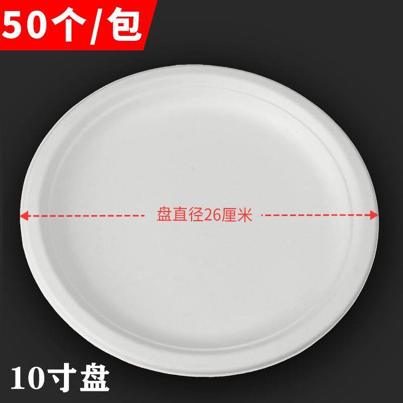 一次性纸盘幼儿园手工绘画 画空白碟子加厚餐盘烧烤蛋糕盘10寸圆