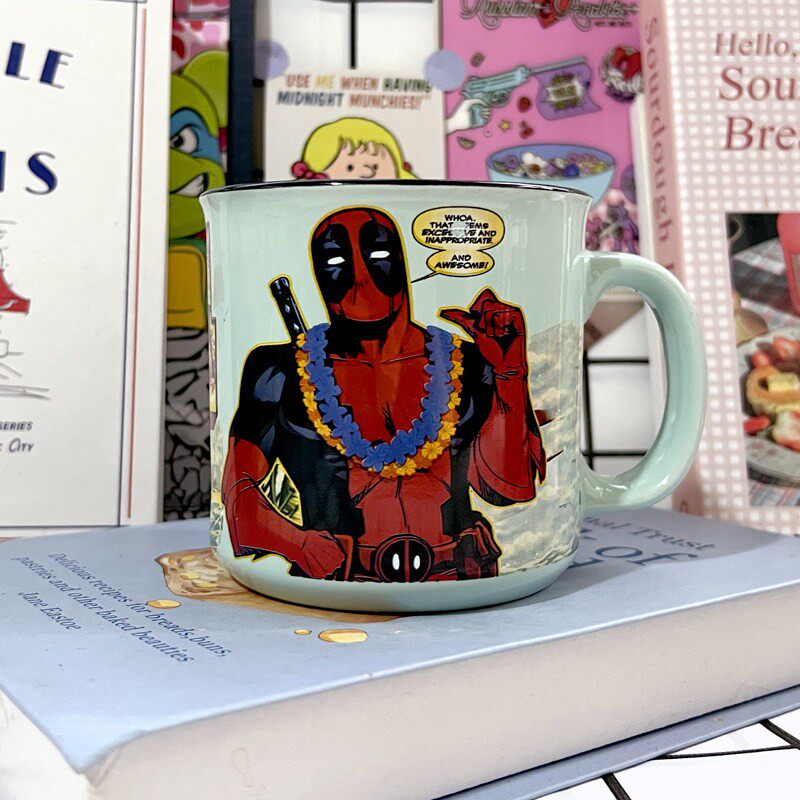 进口漫威死侍Deadpool漫画陶瓷水杯马克杯咖啡杯礼物周边潮