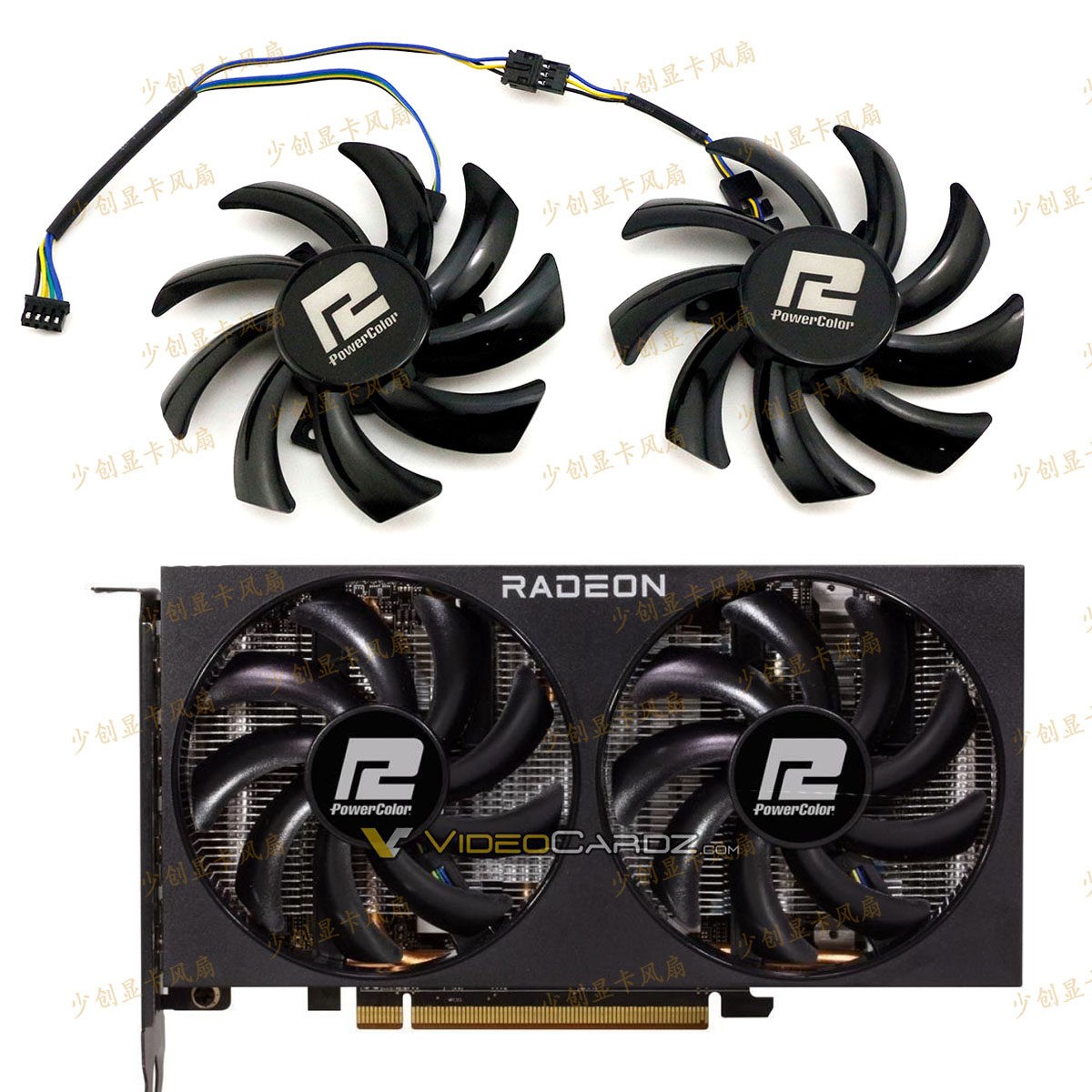 撼讯/迪兰RX5600xt 5700 5700xt 6600 6600xt 6700竞技版显卡风扇