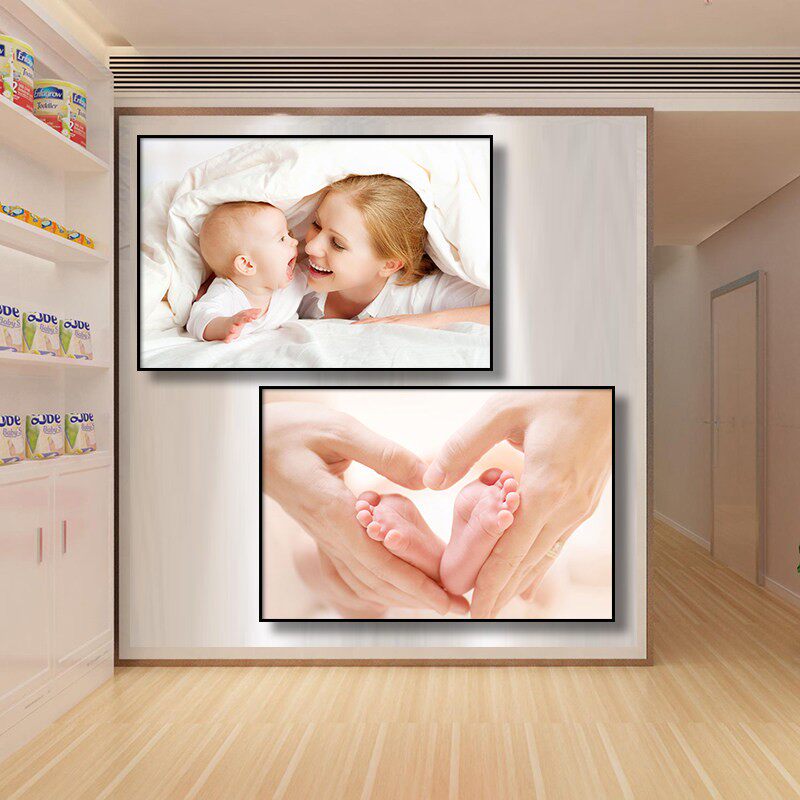 婴儿装饰画哺乳室奶粉店月子中心会所产科医院壁画宝宝母婴室挂画