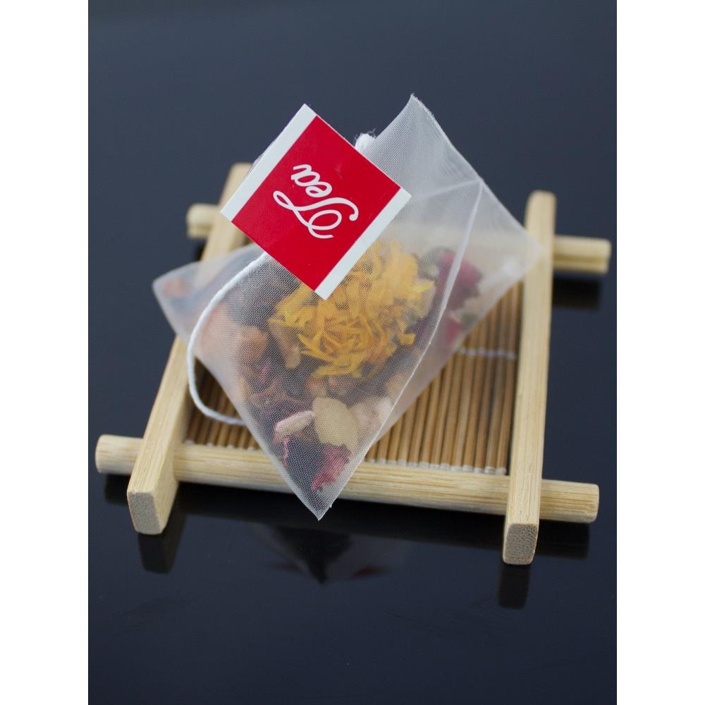 1000个6.5*8cm的茶包红色标签花茶尼龙三角茶包一次性茶包