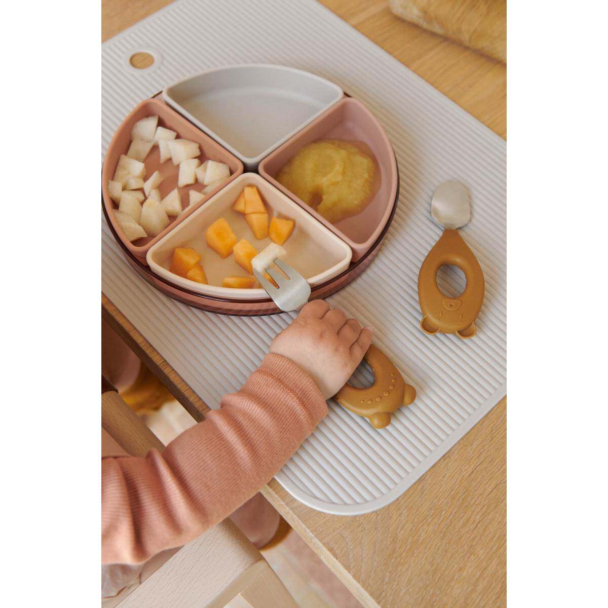 8Z Little 丹麦 liewood FW23秋冬宝宝辅食餐具硅胶勺子叉子套装