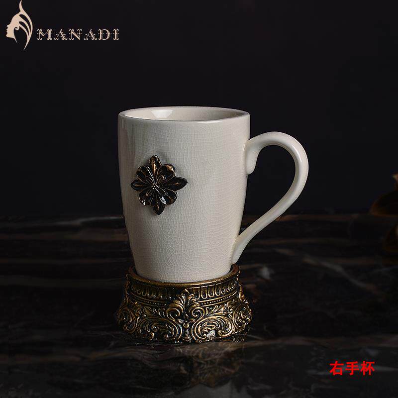 欧式陶瓷漱口杯创意情侣牙刷杯高档浴室洗漱杯套装简约刷牙杯包邮