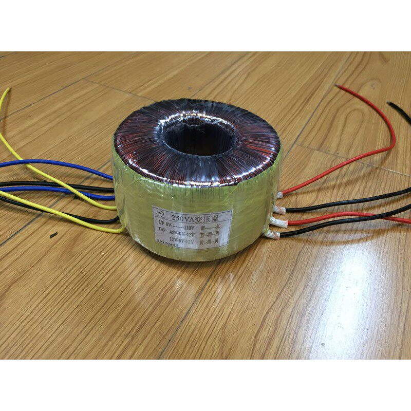 250W环形变压器输入110VX2输出双42V2.8A 12V 1A 输出可以定制