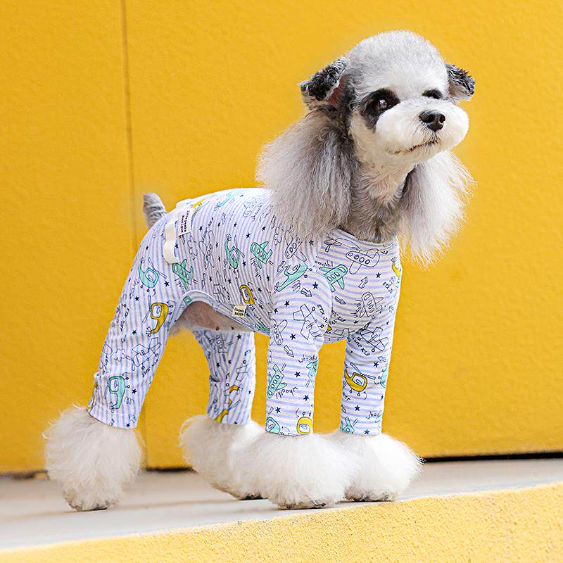 一阅心田小飞机印花四脚衣2025新宠物狗狗衣服小型犬泰迪夏天薄款