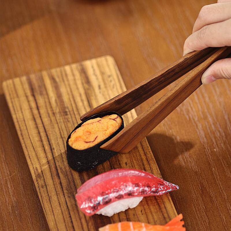日本进口mokushin天然木折叠沙拉夹烘培面包夹牛排夹食品夹子