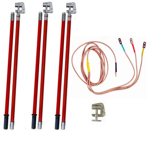 高压接地线110kv高压接地线 临时接地线装置百鼎带接地棒的接地线