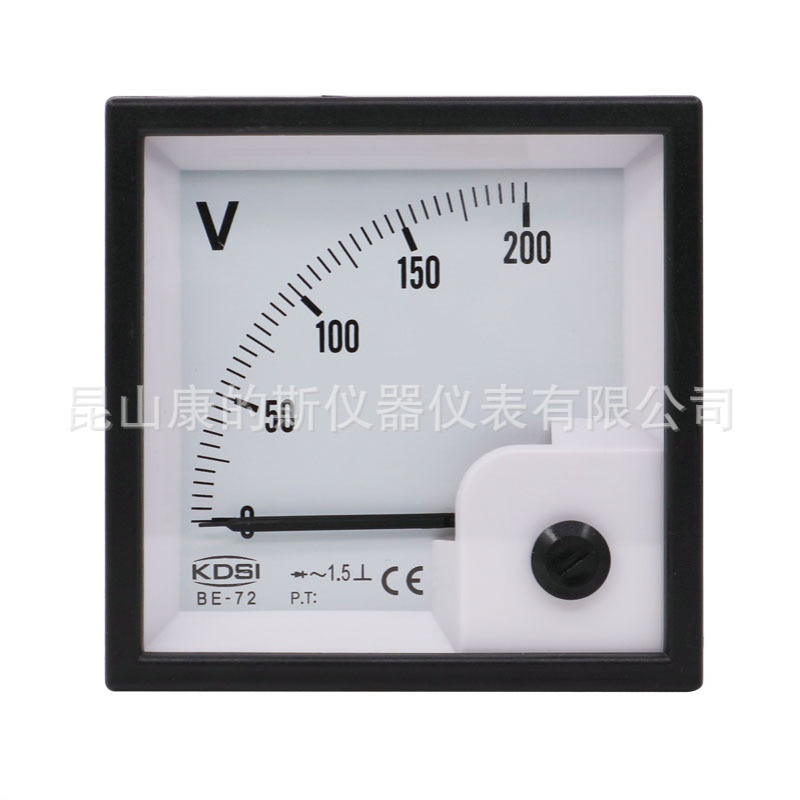 KDSI指针式交流电压表BE-72 AC200V整流式 方形电工仪表