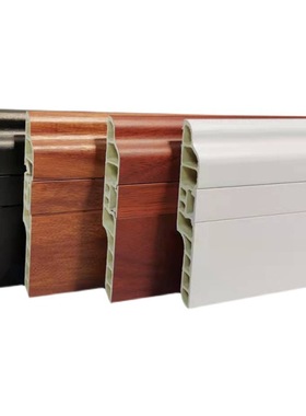 pvc地脚线SPC石塑地板踢脚线灰色家用工装防水踢脚板批发塑料脚线