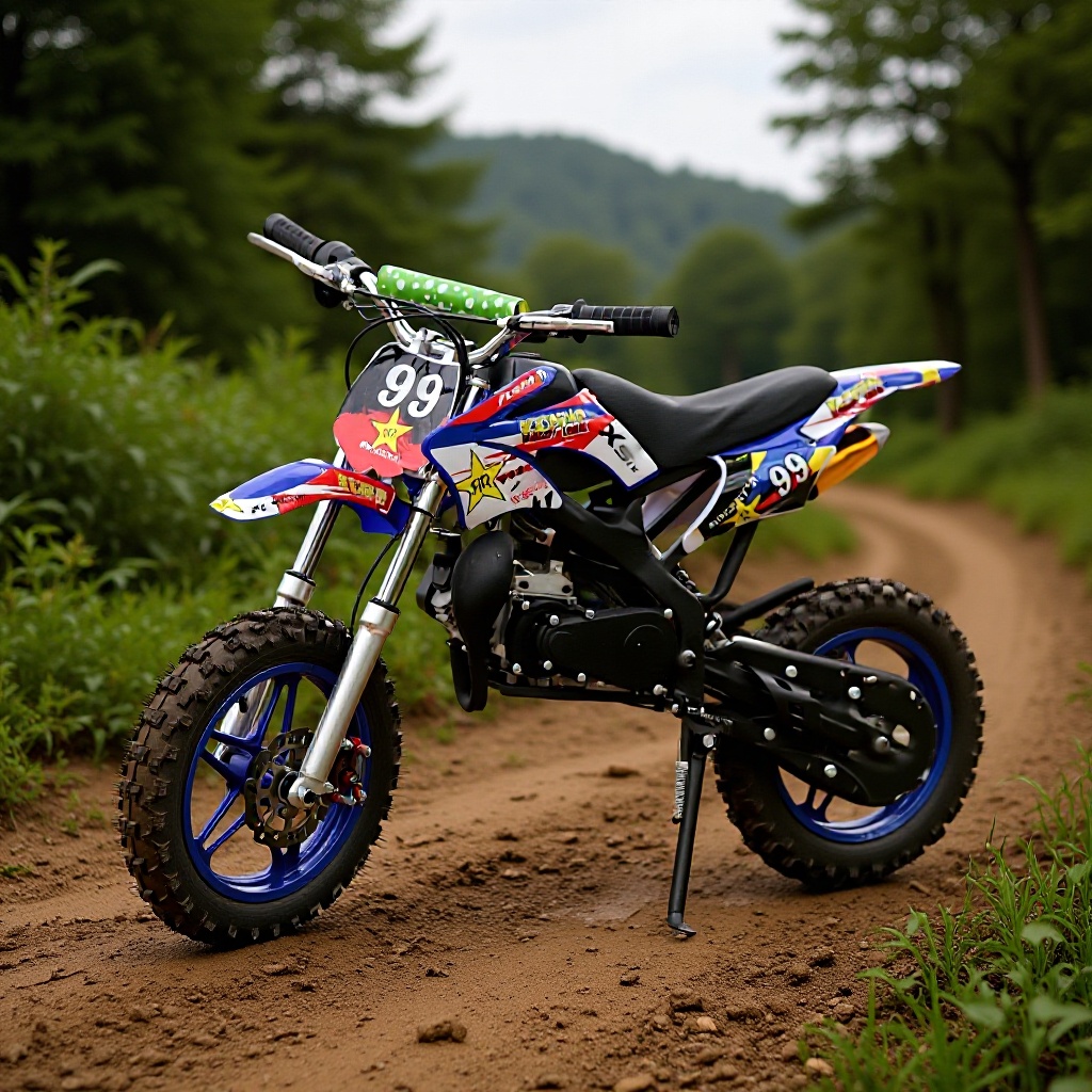 二冲小越野车 49CC迷你儿童小型赛趴全地形山地摩托车 沙滩小跑车