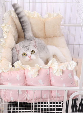 Huaxin Pets 冬季加厚猫笼捆绑窝保暖猫窝绑带可固定宠物猫咪垫子