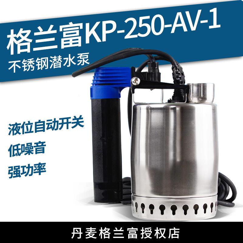 丹麦水泵 KP250-AV-1家用不锈 钢自动潜水泵 液位便携式