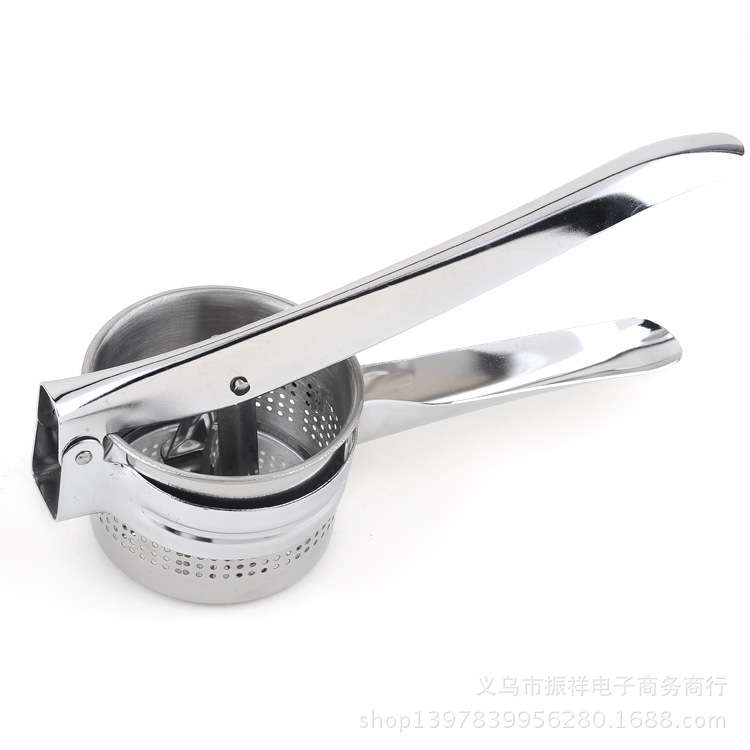 现货供应不锈钢手动有孔杯子形榨汁器压蒜器压面器鲜榨果汁器