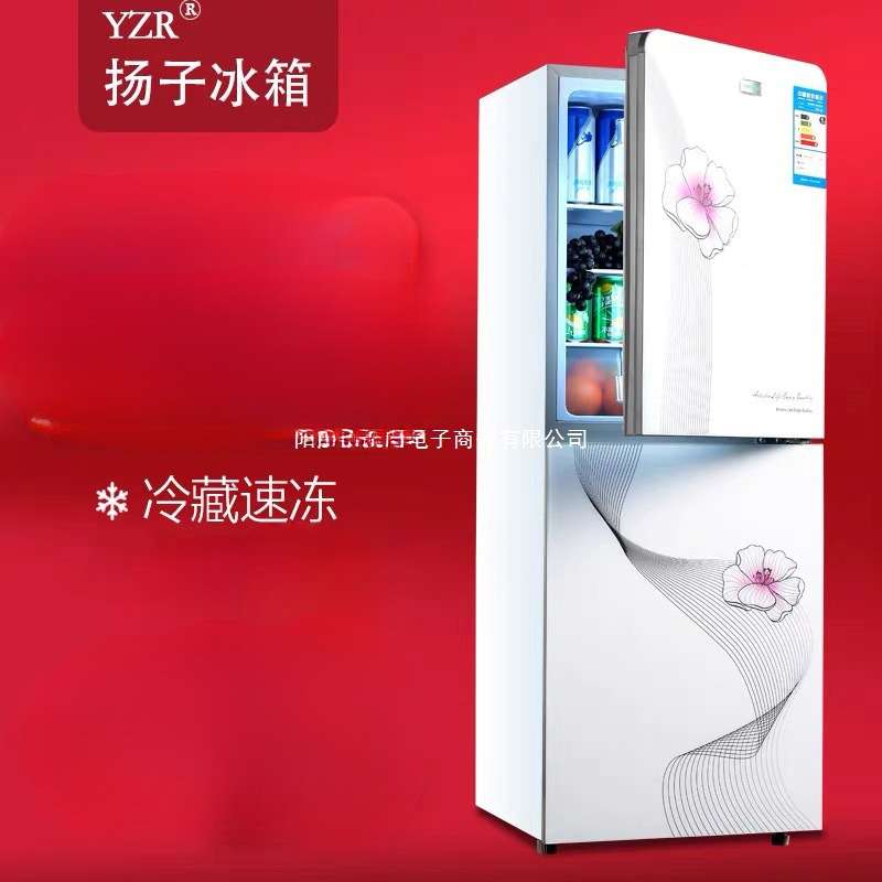 扬子电气小冰箱小型双开门家用冷冻冷藏出租房宿舍一级节能省电