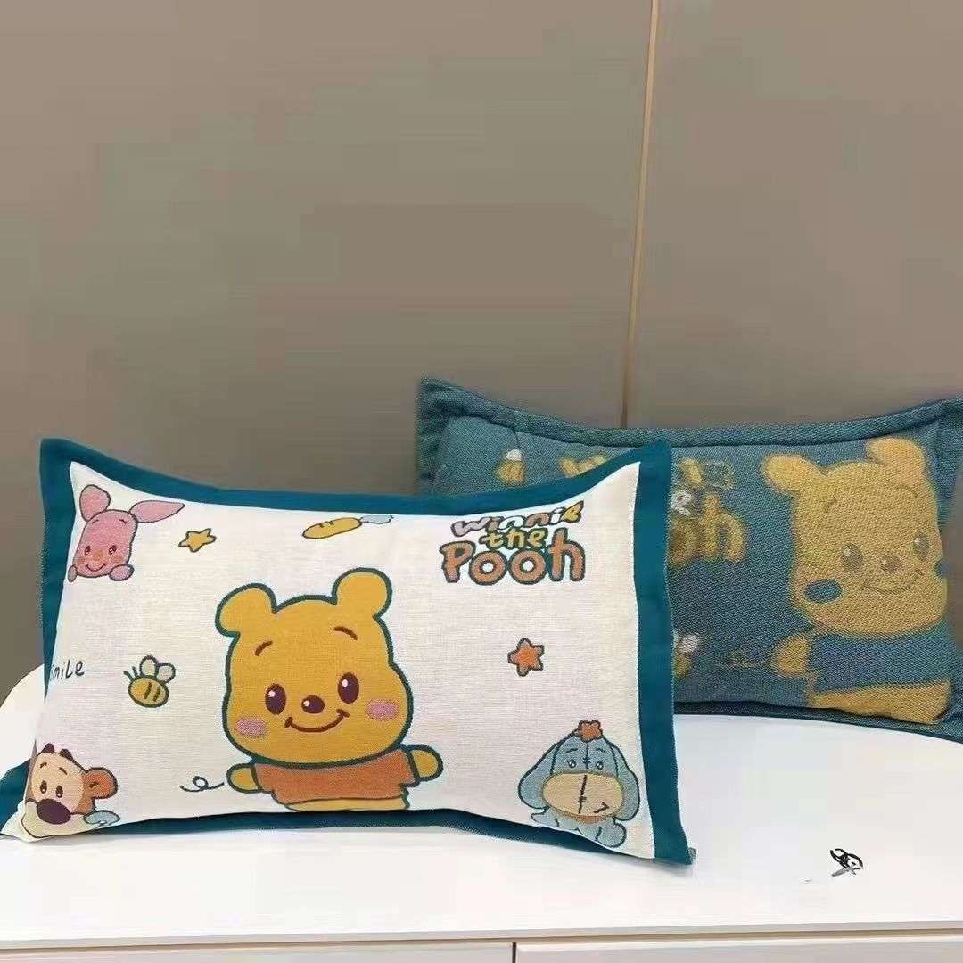 【儿童枕套】单条一条装40*60cm纯棉纱布儿童枕套全棉吸汗枕头套